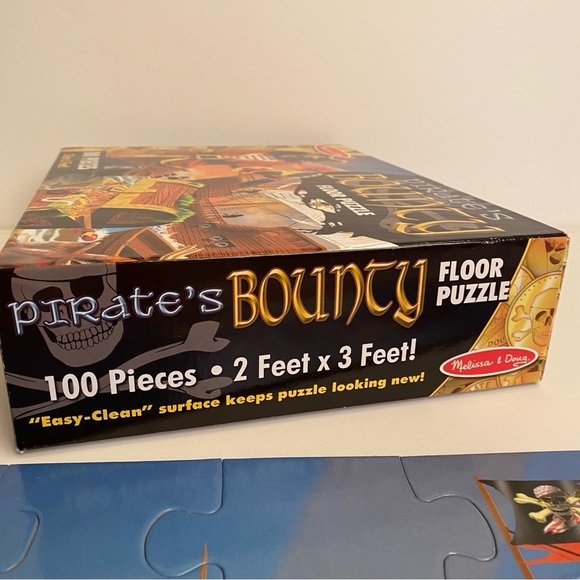 MELISSA & DOUG Pirate’s Bounty Floor Puzzle 2x3 foot 100-Piece Complete - Picture 3 of 3